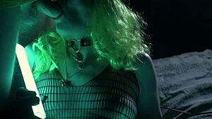 catwoman's depraved night with latex blowjob and cum on tits