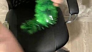 Step sister in Christmas costume offers her tits and holes as dirty talk gift!
