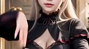 Is Sheltear dancing sensually in Overlord cosplay?