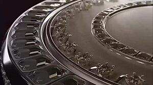 Exotic blonde luscious sucks and rides rome major's big cock.