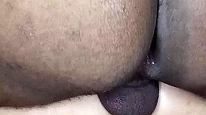 My lover fucks my ass hard while cuckold films interracial anal