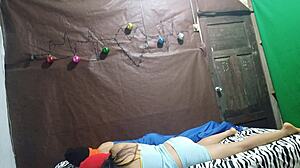 This fantasma sneaks in and fucks the couple on their haunted bed