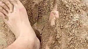 bare feet playing in the sand for sensory purposes, fetish included