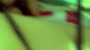 slut dripping red and cumming with toy in bound rough fucking