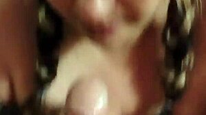 Hot Wife Practices Bj Tit Play With Spitting Choking Gagging