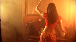 Lovely Brunette Dances Gracefully in Amateur Striptease Undressing