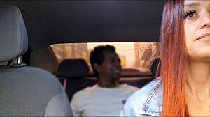 i feel so excited watching this redhead wife in uniform workout fetish as she masturbates in car with ass worshiping