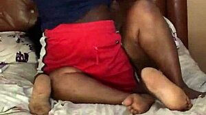 bbw stepmother masturbates on bed... i help with my monster cock deepthroat in close-up 😈