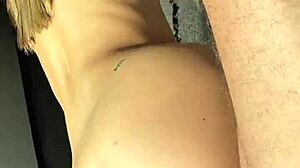 Petite blonde screams in pov missionary, cum splashes after doggy