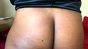 Ebony Mature Woman Using Toy