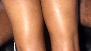 Amateur Thigh Fuck with Handjob and Fingering on Her Laps