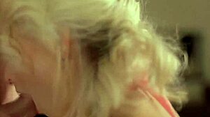 Blonde Milf Gives Seductive Blowjob with Facial and Swallow