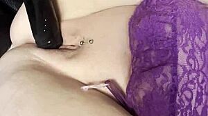 Catalia Valentine fucks her pussy with a toy and squirts!