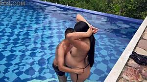 The horny pool guy fucks me hard when my husband's away, part one