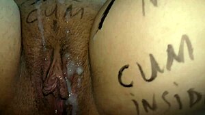 Big Boobed BBW Wife Enjoys Vibrator Under Blindfold in Homemade Setup