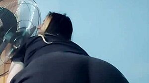 oh man, this bbw is teasing me with her tight shorts, her big ass and bubble butt making me so horny, i wanna rip them off and fuck her fat pussy hard