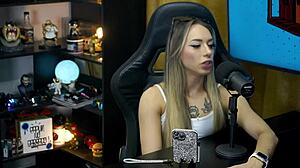 Bianca demarchi shows tattooed body silhouette outdoors biting ruan ear and neck in close-up interview