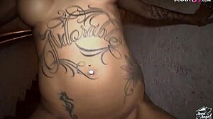 Young amateur teen Anni Angel dominates old grandfather with small cock in hardcore femdom bdsm sex.