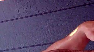 BBW Latina Gives Outdoor Blowjob With Gagging