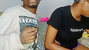 African Teen 18+ Delivers Sloppy Deepthroat with Cum on Face