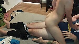 Colombian tanned with huge ass gets doggystyle from monster white cock