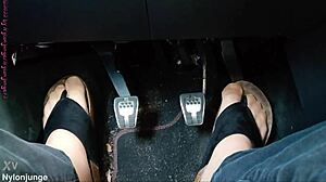 My nylon feet with toe separators in the car, oops!