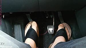 My nylon feet with toe separators in the car, oops!