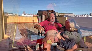 i suck neighbors cock and swallow cum on community terrace as amateur latina wife