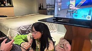 Perfect blowjob while gaming COD 3 with Amberzinha! 🎮