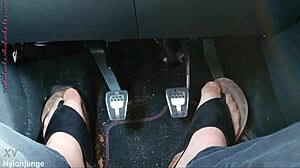 My nylon feet with toe separators in the car, oops!