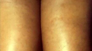 Amateur Thigh Fuck with Handjob and Fingering on Her Laps