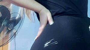 oh man, this bbw is teasing me with her tight shorts, her big ass and bubble butt making me so horny, i wanna rip them off and fuck her fat pussy hard