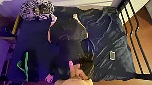 18 year old student gets bent over for anal after class