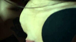 This hot brunette gets a cumshot on her big ass