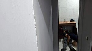 why does brunette wife cheat on husband with plumber's big cock bareback?