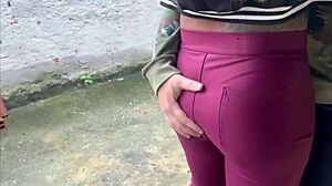 Married wife gives blowjob to soldier in shack for cuckold fun