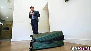 wow, that shy blonde teen grabs the monster cock for deepthroat!