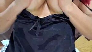 This Colombian redhead masturbates with a dildo, showing big tits and ass in anal fun