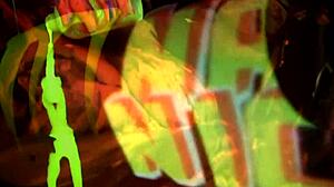 Natasha nice shoots a fun black light video