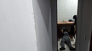 why does brunette wife cheat on husband with plumber's big cock bareback?