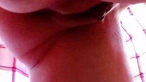 Her gaping backside exposed while pregnant in wild amateur display