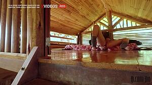 dreadhot anal in cabin leaves ass fucked, cum dripping on face