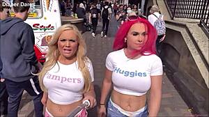 Jessica Morgan And Roxi Keogh Wear Nappies In Public