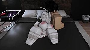 Breeding roblox demon slut with big cock in condo, intense anal and doggystyle