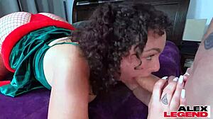 great ass milf betty buttplug takes huge cock on fours in lingerie.