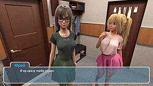 complete gameplay of horny cartoon slut with big tits getting naked in happy summer rework 😏