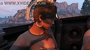 Franklin intensely fucks hooker in car during GTA 5 mission