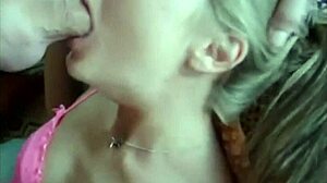 slut gives hard deep throat blowjob on cock