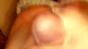 Solo male masturbation session with intense cock stroking and close-up details in a private setting.