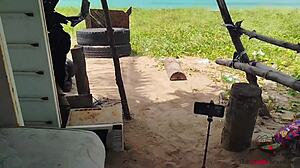 Cintia And Rodrigo Fucking On The Beach